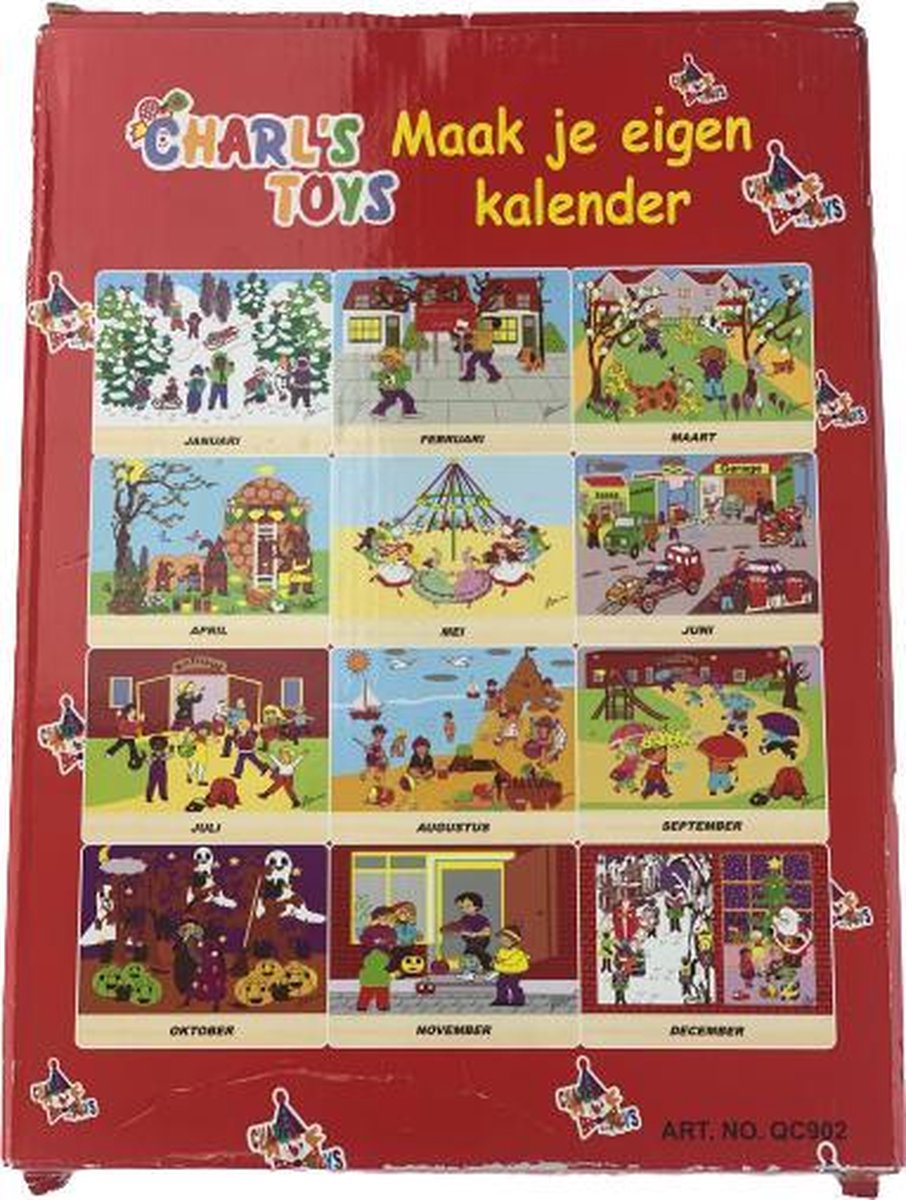 Houten kalender 6 delig - Kinderkalender 4 seizoenen - Maak je eigen kalender